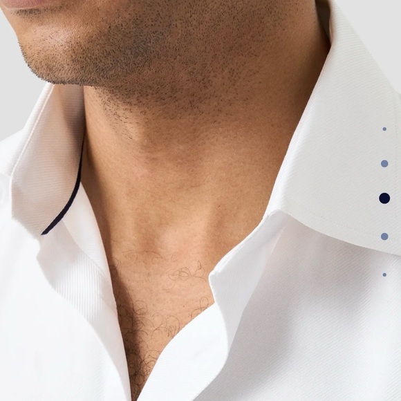 Eton White Dress Shirt | Men’s Luxury Button Down | Minor Spot - Picture 5 of 11